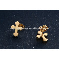 Chinese Wholesale Cross Stainless Steel Stud Earrings for Unisex ZZE016